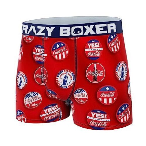 CRAZY BOXER COCA COLA Badge Men's Boxer Brief (Creative Packaging) - Large - Picture 3 of 3